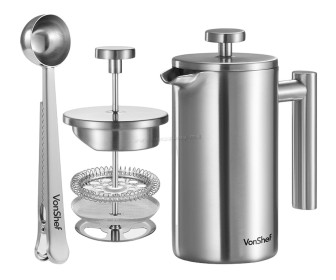 Ibric de cafea VonShef 1000113 (Inox)