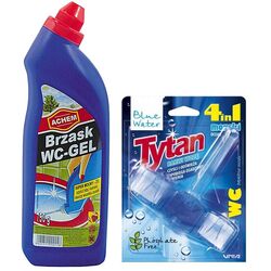 Set de curățare pentru WC Achem Brzask WC-Gel 750 ml + Tytan Barwi Wode 4in1
