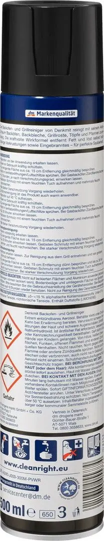 Solutie curatare cuptor si gratar Denkmit 450081 500ml