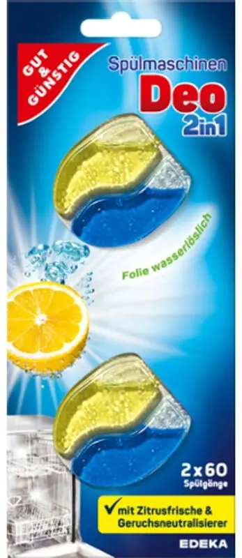 Odorizant pentru masina de spalat vase Edeka Gud&Gunstig 2in1 Zitrone 2
