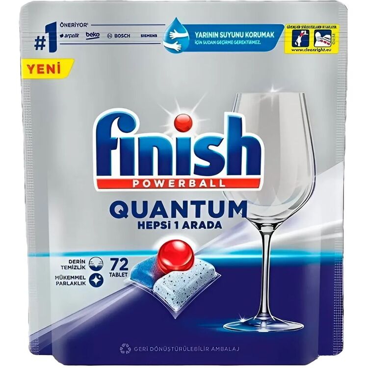 Капсулы для посудомоечных машин Finish Quantum Powerball 72pcs