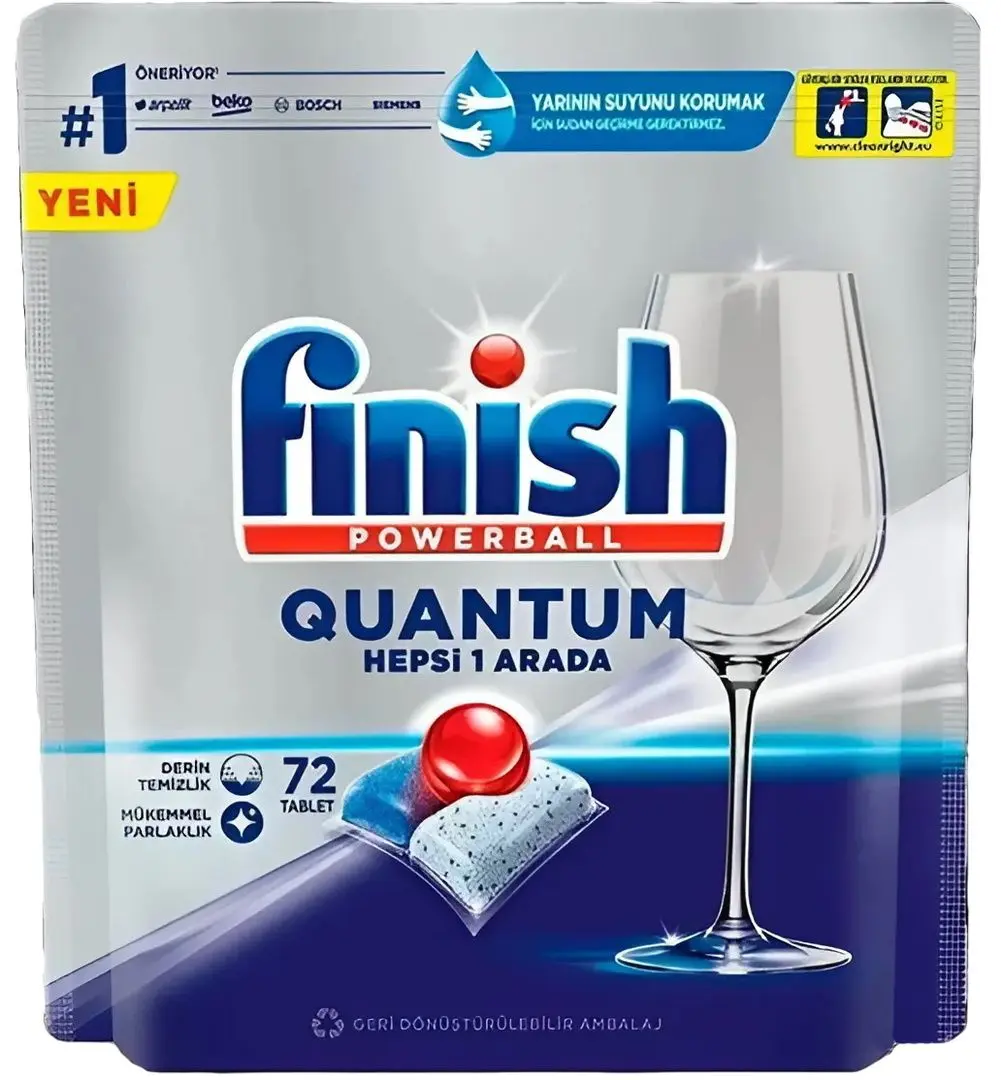 Капсулы для посудомоечных машин Finish Quantum Powerball 72pcs