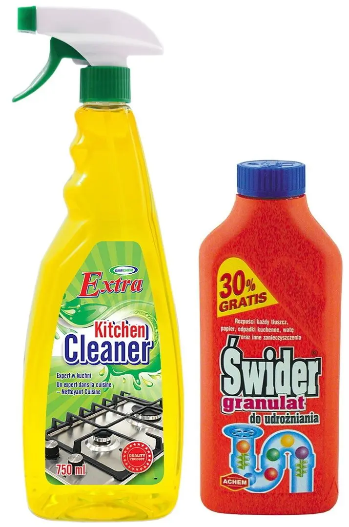 Set de curățare pentru bucatarie Garchem Extra Kitchen Cleaner 750ml + Swider Granulat 500g
