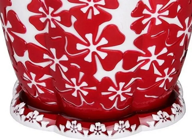 Горшок Альтернатива М2206 Камелия (Белый/Красный) - 2