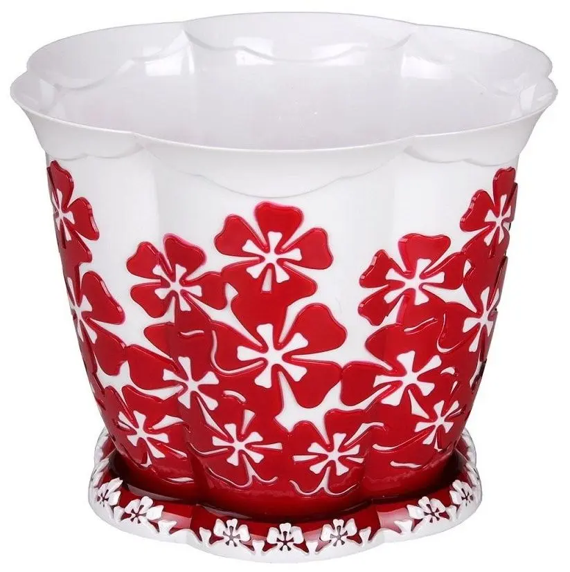 Горшок Альтернатива М2206 Камелия (Белый/Красный)