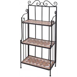 Etajera pentru flori Ambiance Mozaic (Black)