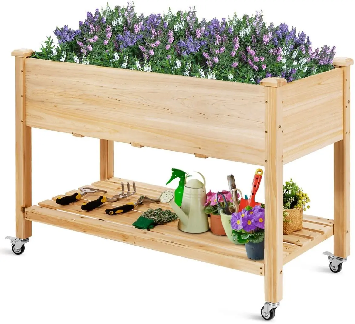 Jardiniera de flori Costway GT3541 (Natural) - 2