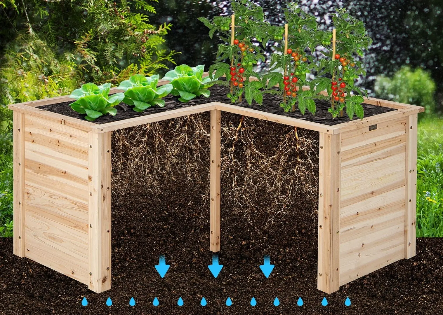 Jardiniera de flori Costway GT4040NA (Wood)