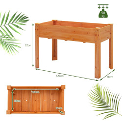 Цветочный ящик Costway GT4391CF (Brown) Thumb