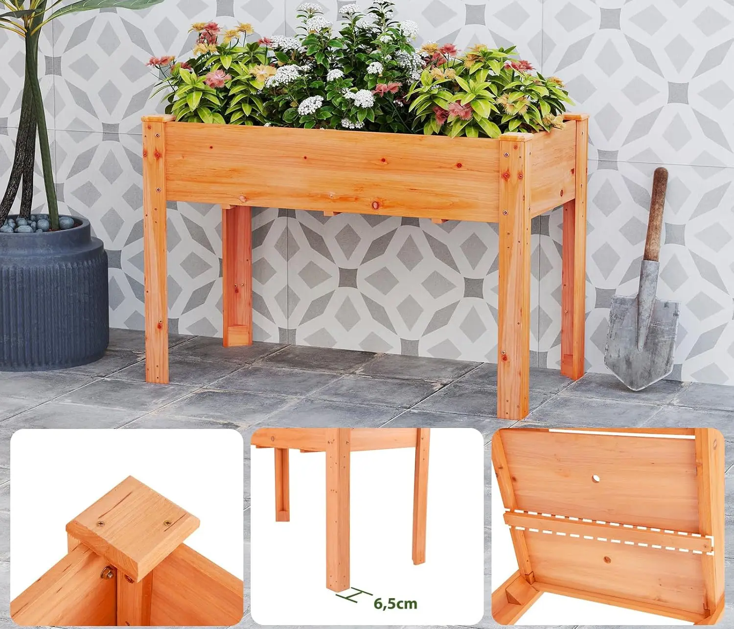 Цветочный ящик Costway GT4391CF (Brown) - 4