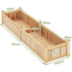 Jardiniera de flori Costway GT4445NA (Natural) Thumb