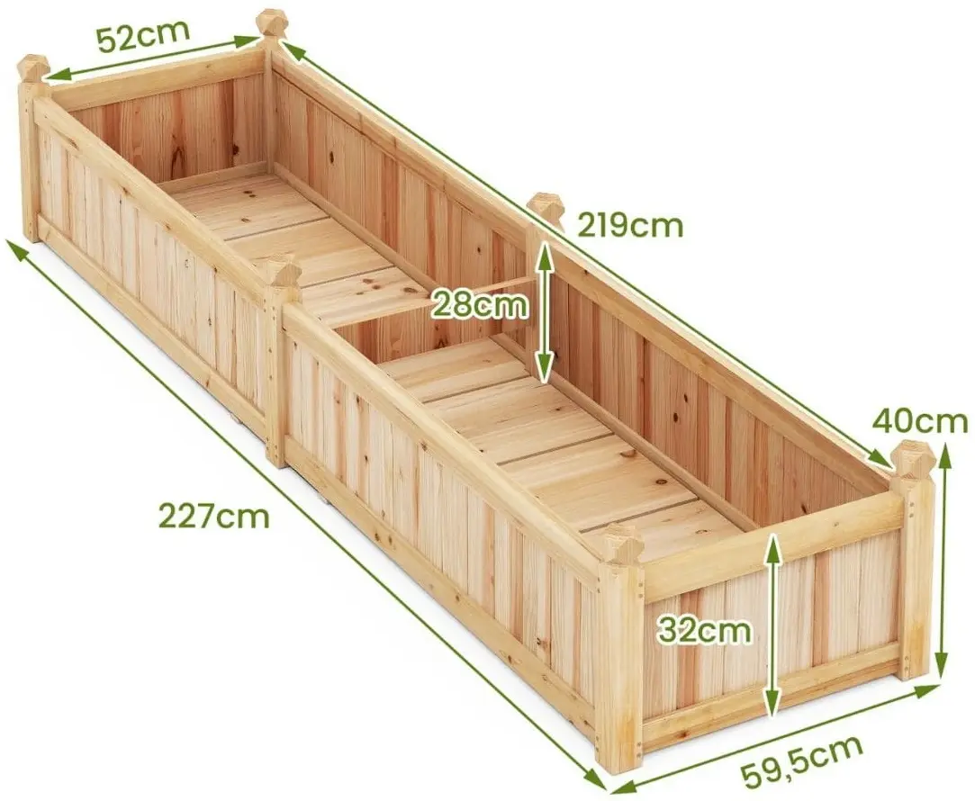 Jardiniera de flori Costway GT4445NA (Natural) - 3