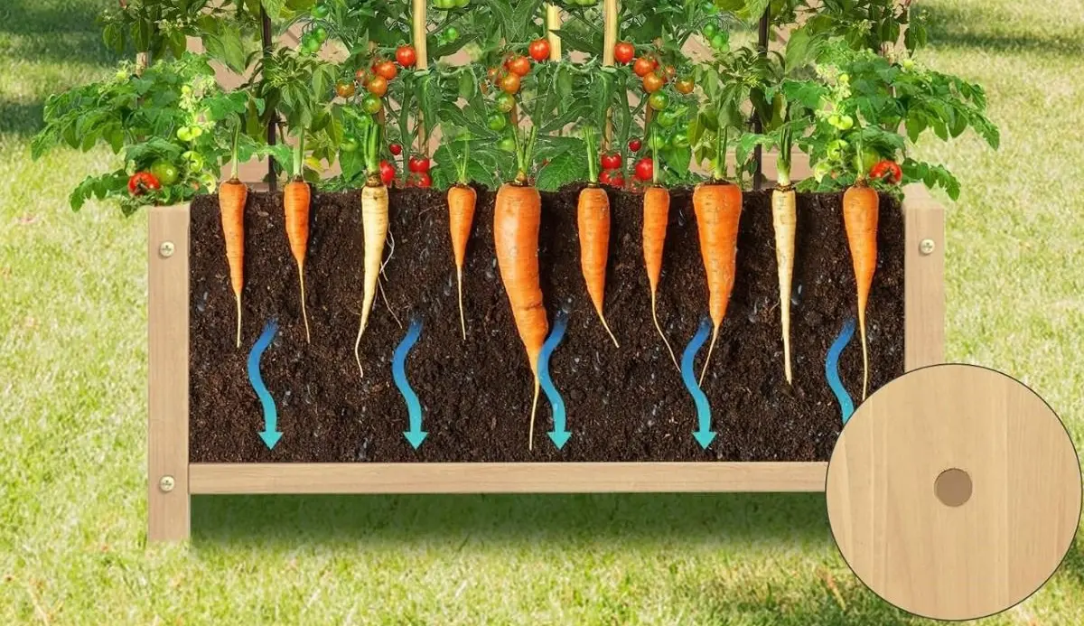 Jardiniera de flori + spalier Costway GT3923NA (Natural) - 2