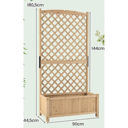 Jardiniera de flori + spalier Costway GT3923NA (Natural) Thumb