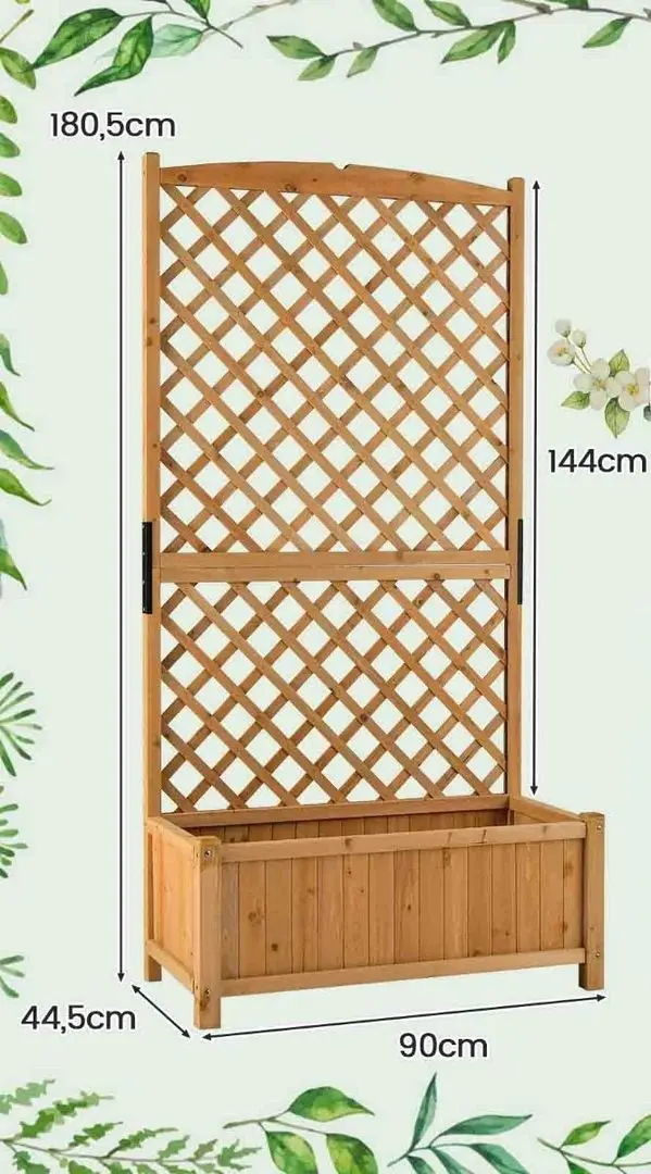 Jardiniera de flori + spalier Costway GT3923OR (Wood) - 3