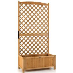 Jardiniera de flori + spalier Costway GT3923OR (Wood)