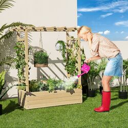Цветочный ящик + шпалера Costway GT3926NA (Natural) Thumb