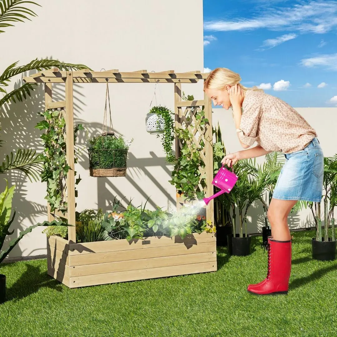 Цветочный ящик + шпалера Costway GT3926NA (Natural) - 4