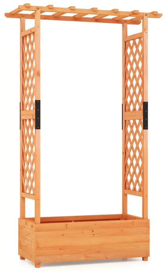 Jardiniera de flori + spalier Costway GT4110OR (Orange)