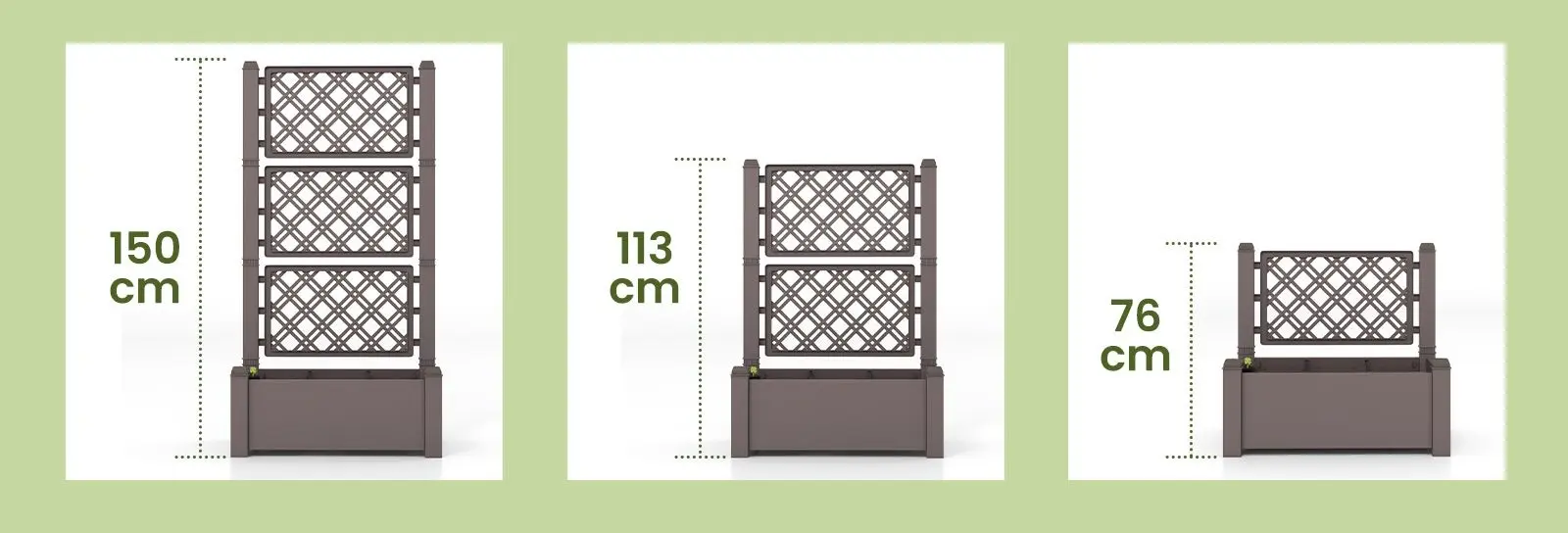 Цветочный ящик + шпалера Costway GT4185CF (Brown) - 3