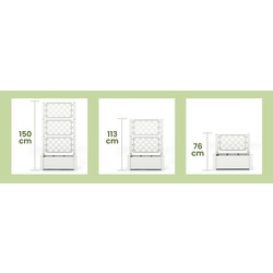 Jardiniera de flori + spalier Costway GT4185WH (White) Thumb