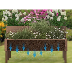 Jardiniera de flori + spalier Costway GT4265CF (Brown) Thumb
