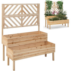 Jardiniera de flori + spalier Costway GT4265NA (Natural) Thumb
