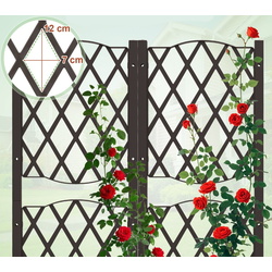 Цветочный ящик + шпалера Costway GT4324CF (Brown) Thumb