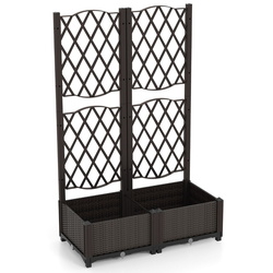 Цветочный ящик + шпалера Costway GT4324CF (Brown)