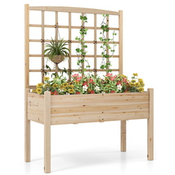 Jardiniera de flori + spalier Costway GT4342NA (Natural)