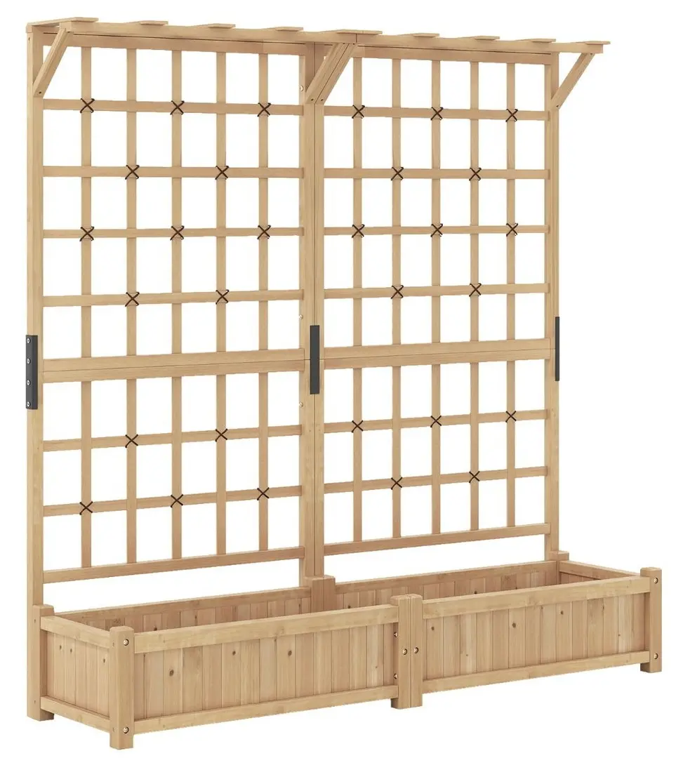 Цветочный ящик + шпалера Costway GT4347OR (Natural)