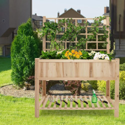 Jardiniera de flori + spalier Costway GT4441NA (Natural) Thumb