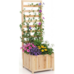 Jardiniera de flori + spalier Costway GT4646NA (Natural) Thumb