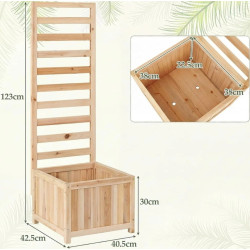 Jardiniera de flori + spalier Costway GT4646NA (Natural) Thumb