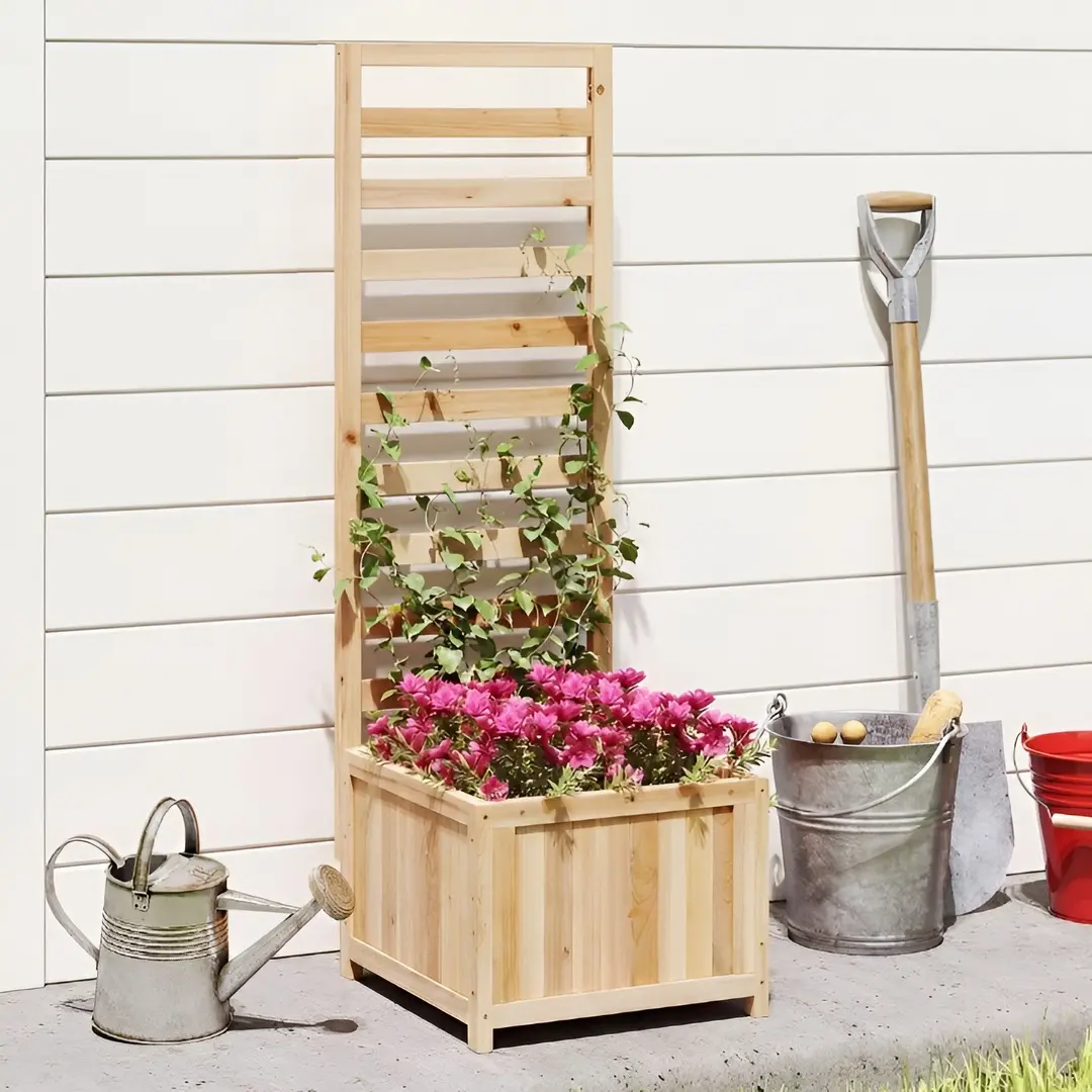 Jardiniera de flori + spalier Costway GT4646NA (Natural)