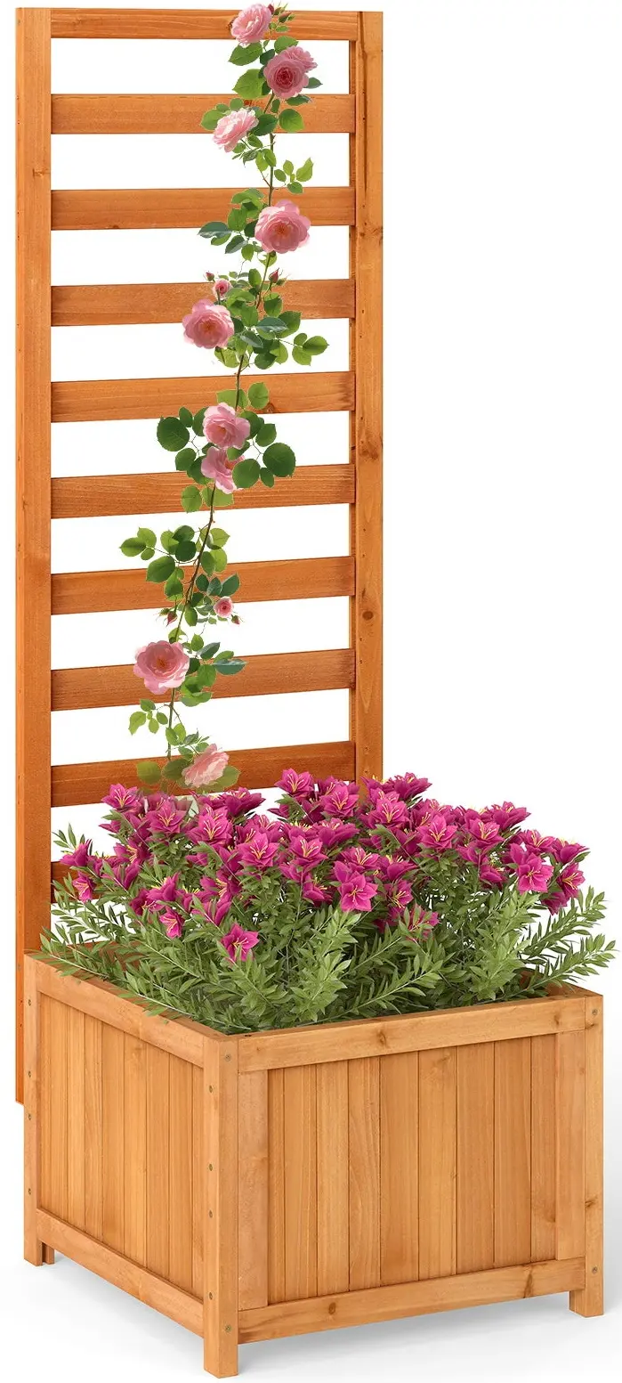 Jardiniera de flori + spalier Costway GT4646OR (Orange) - 2