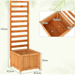 Jardiniera de flori + spalier Costway GT4646OR (Orange) Thumb