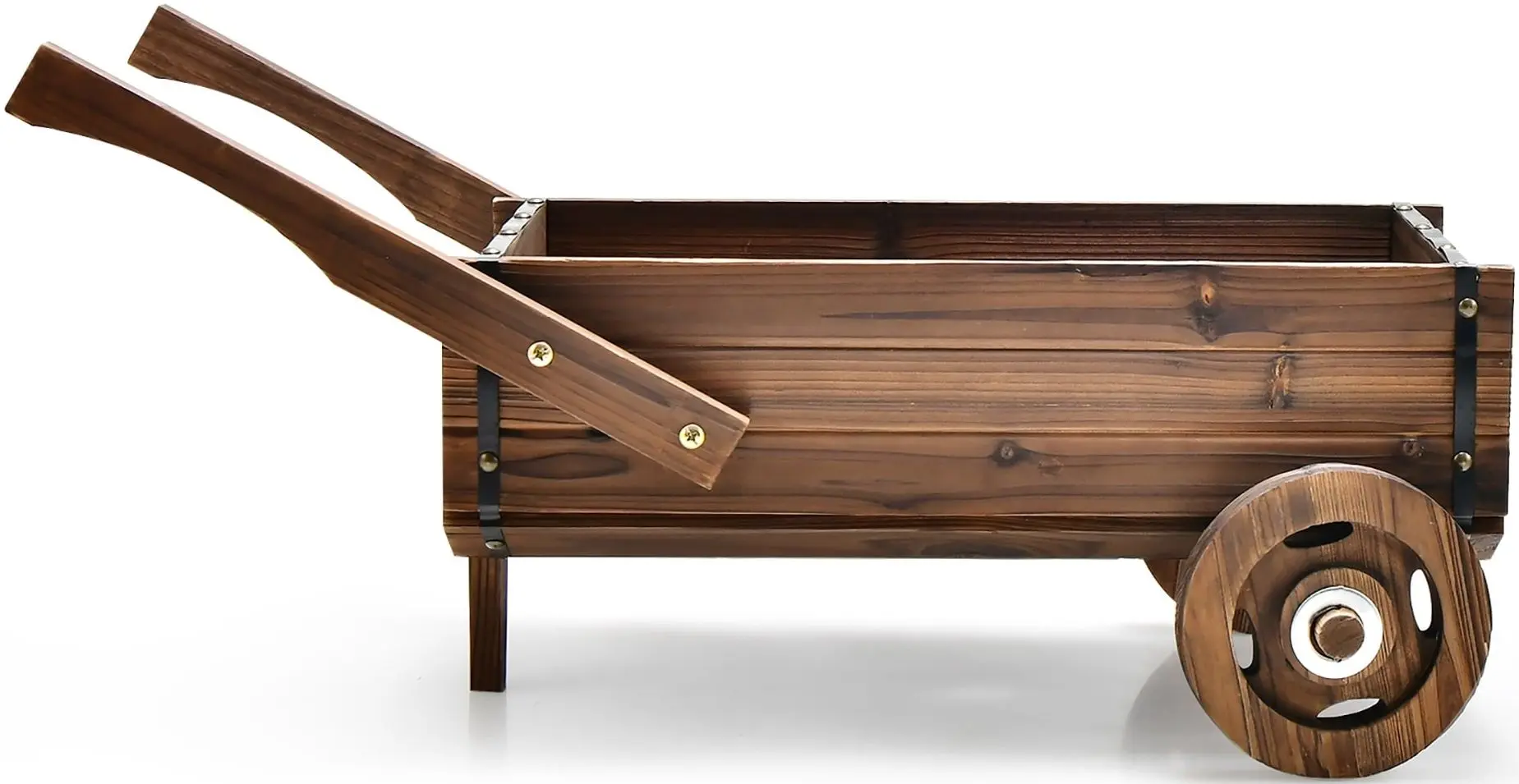 Carucior decorativ pentru flori Costway GT3929CF (Rustic Brown)