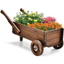 Carucior decorativ pentru flori Costway GT3929CF (Rustic Brown)