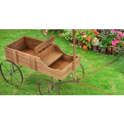 Carucior decorativ pentru flori Costway GT4183CF (Natural) Thumb