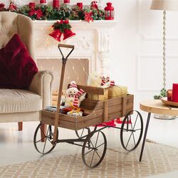 Carucior decorativ pentru flori Costway GT4183CF (Natural) Thumb