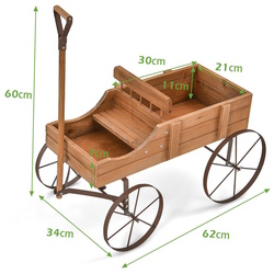 Carucior decorativ pentru flori Costway GT4183CF (Natural) Thumb