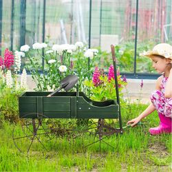 Carucior decorativ pentru flori Costway GT4183GN (Green) Thumb