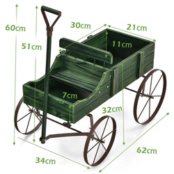 Carucior decorativ pentru flori Costway GT4183GN (Green) Thumb