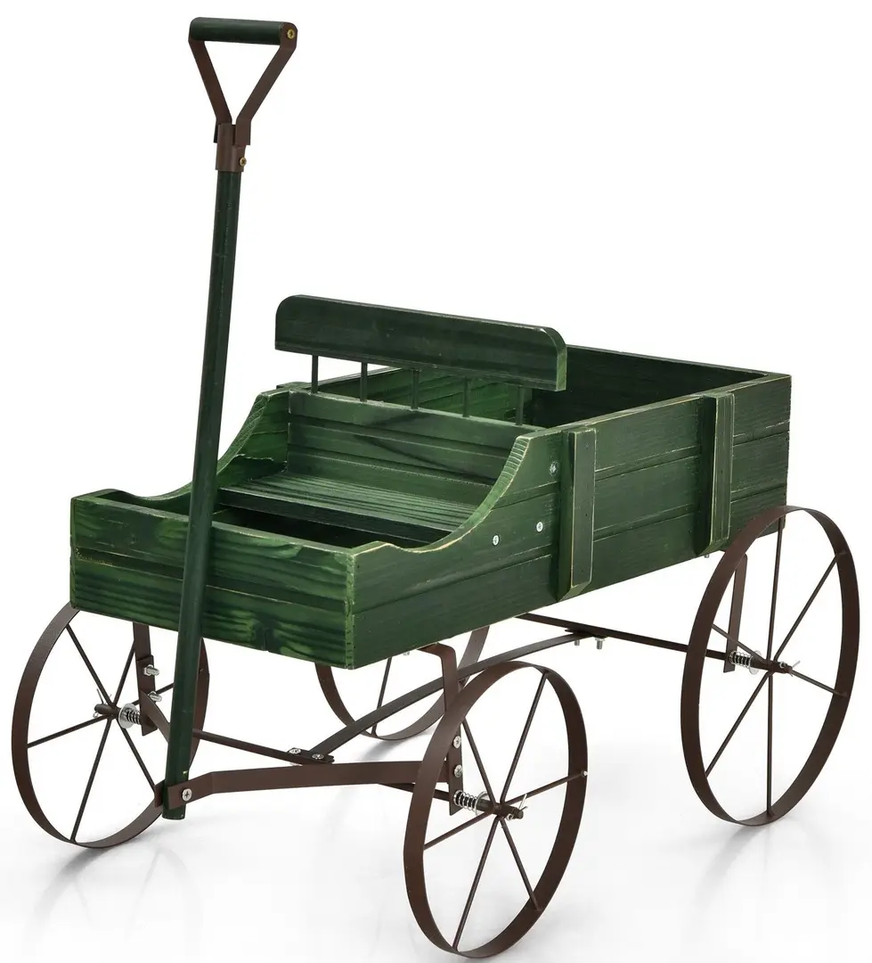 Carucior decorativ pentru flori Costway GT4183GN (Green)