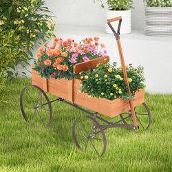 Декоративная тележка для цветов Costway GT4183OR (Orange) Thumb