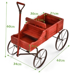 Carucior decorativ pentru flori Costway GT4183RE (Red) Thumb