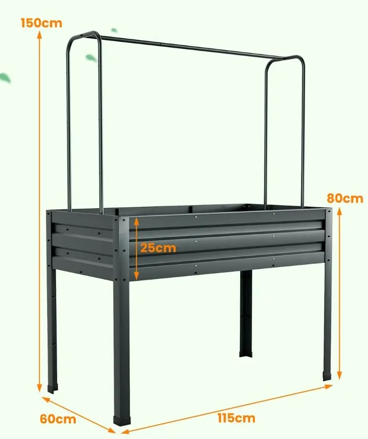Грядка-теплица Costway GT4256GR (Grey)