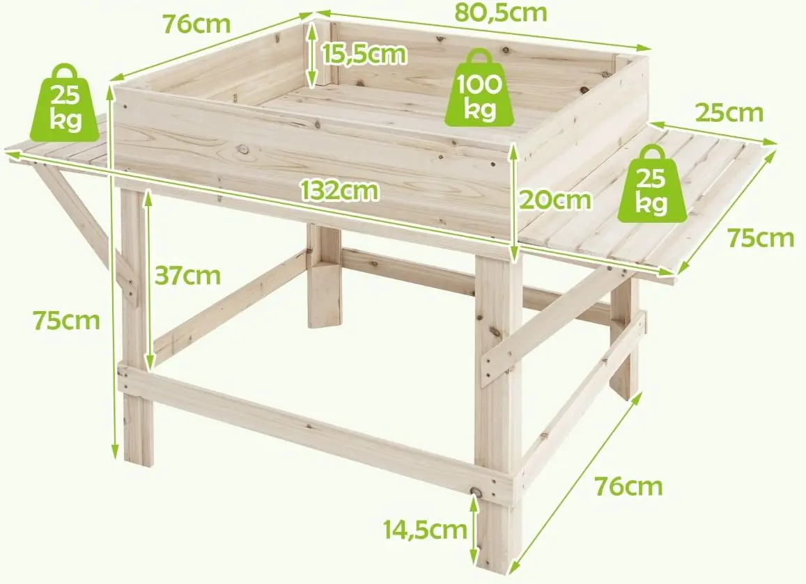 Цветочный ящик Costway TH10012 (Natural Wood) - 6