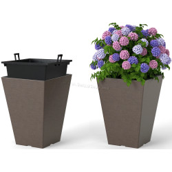 Set ghiveciuri pentru flori Costway HZ10368BN-2 2pcs (Brown)